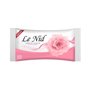 LE NID JABON TOCADOR 3x75g c/u ROSA